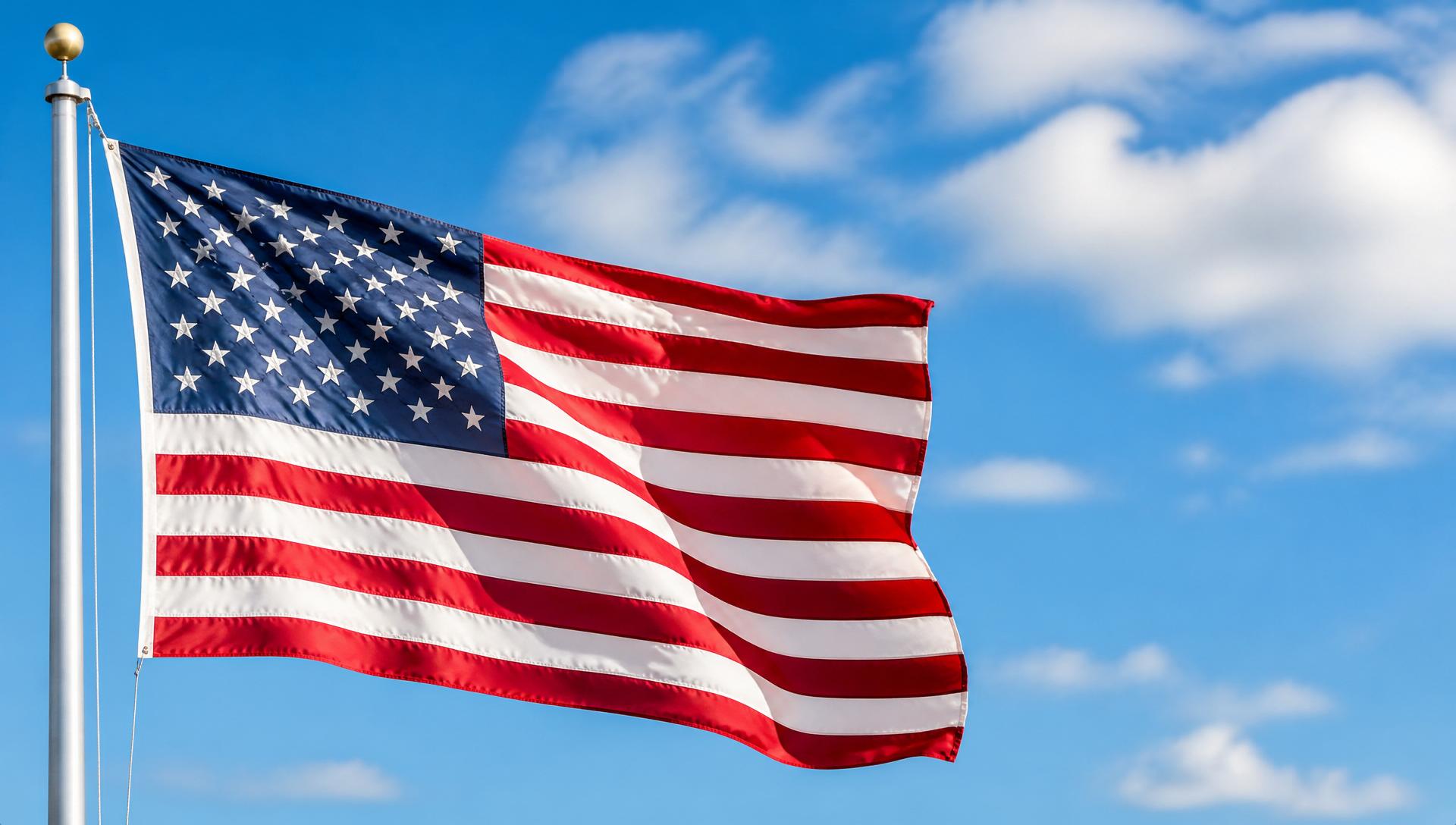 American flag waving
